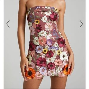 Wren mini dress garden flowers dress